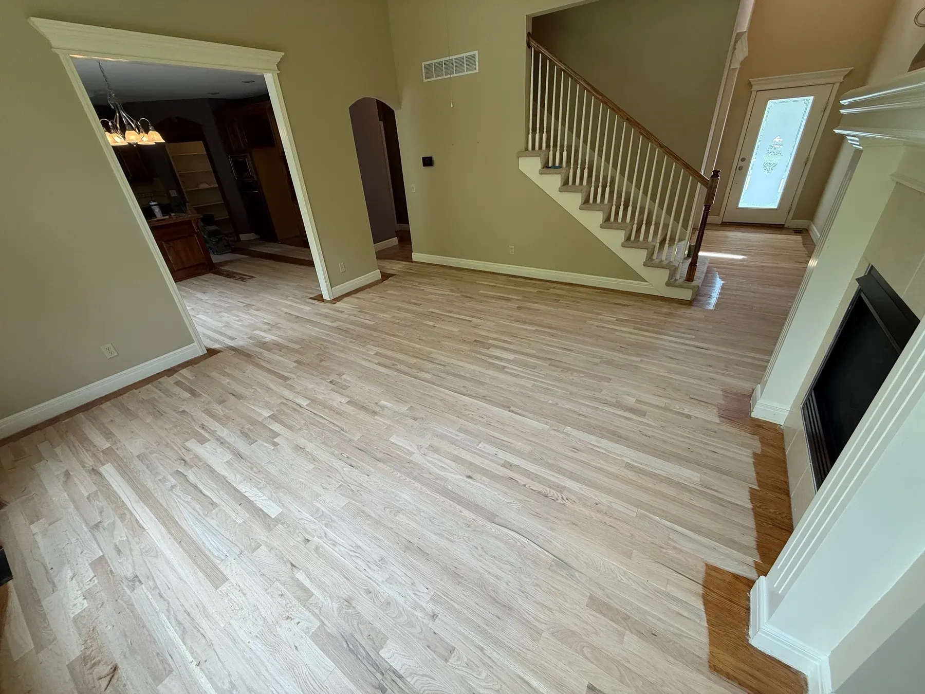 Hardwood floor before dustless refinishing by Good Ol' Boy